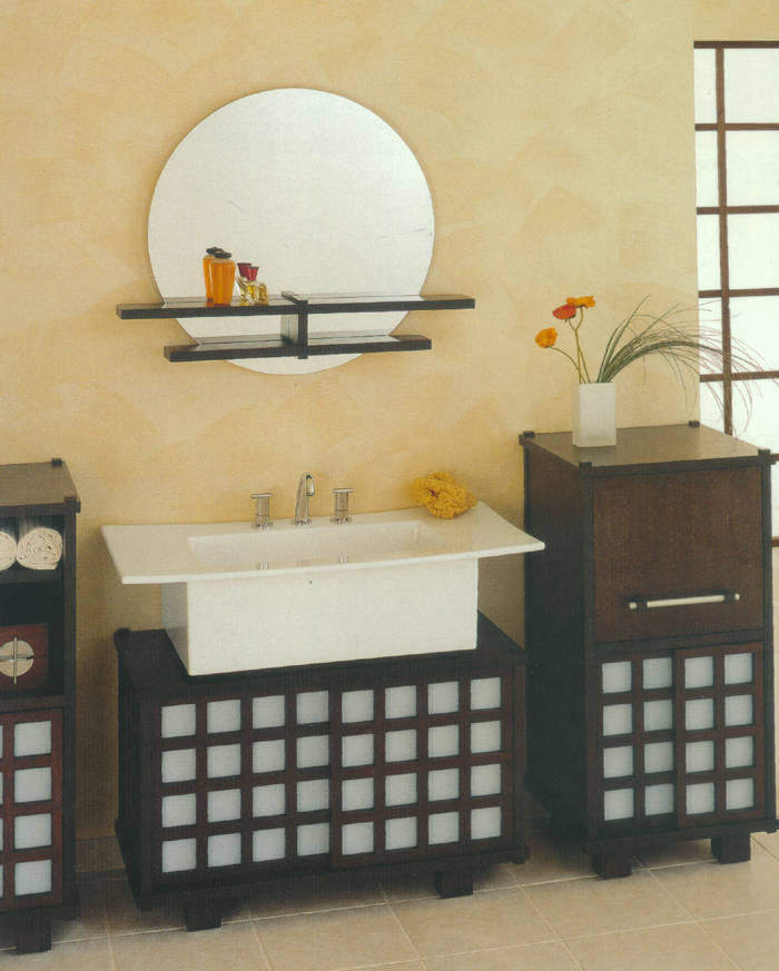 Badmöbel, Badeinrichtungen, Badezimmereinrichtungen, Fliesen