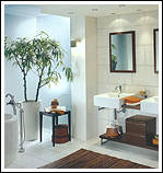 Badmöbel, Badeinrichtungen, Badezimmereinrichtungen, Fliesen