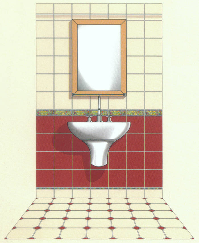 Badmöbel, Badeinrichtungen, Badezimmereinrichtungen, Fliesen