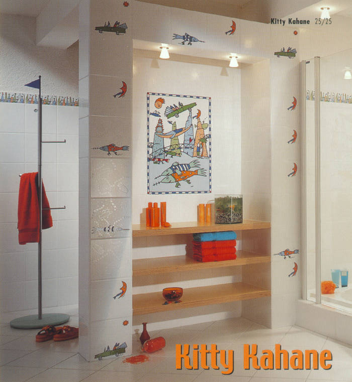 Badmöbel, Badeinrichtungen, Badezimmereinrichtungen, Fliesen