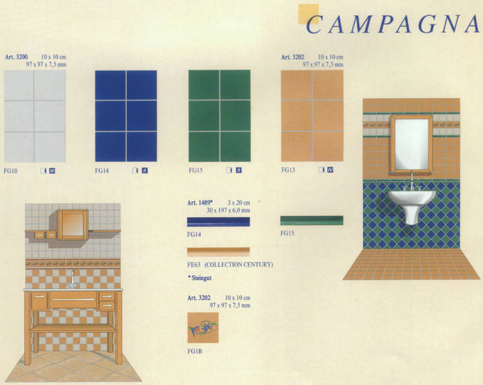 Badmöbel, Badeinrichtungen, Badezimmereinrichtungen, Fliesen
