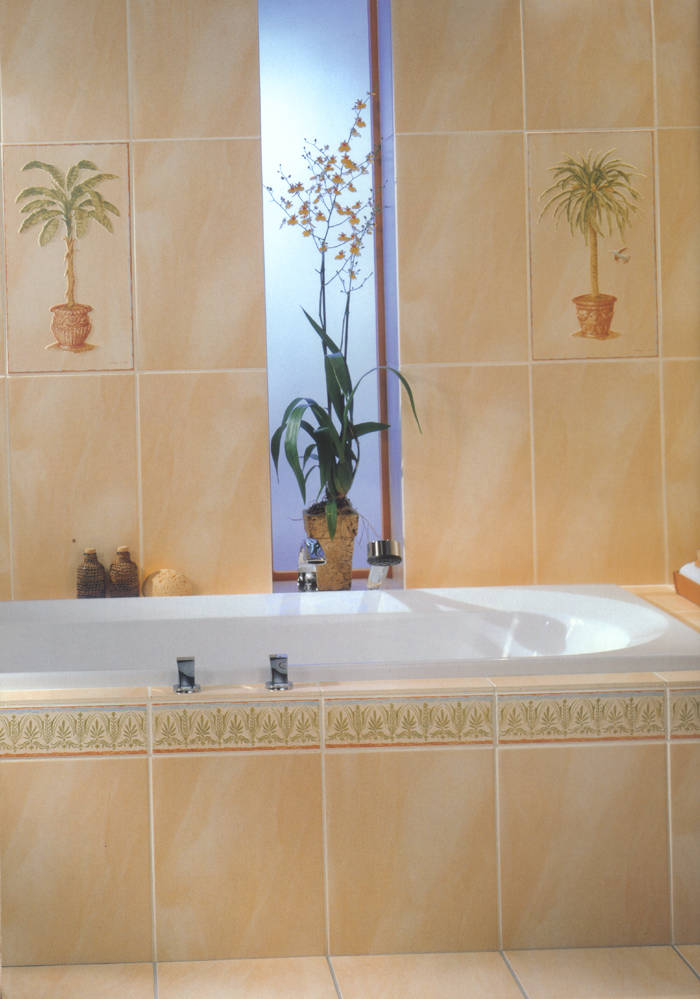 Badmöbel, Badeinrichtungen, Badezimmereinrichtungen, Fliesen