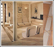 Badmöbel, Badeinrichtungen, Badezimmereinrichtungen, Fliesen